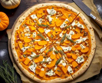 Autumn Pizza with Pumpkin & Feta